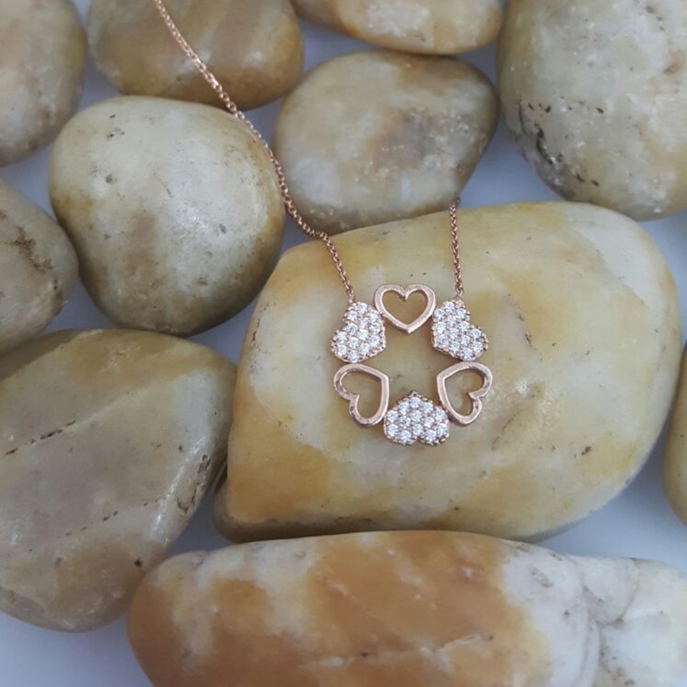 925 Silver Fashion Heart Pendant Necklace